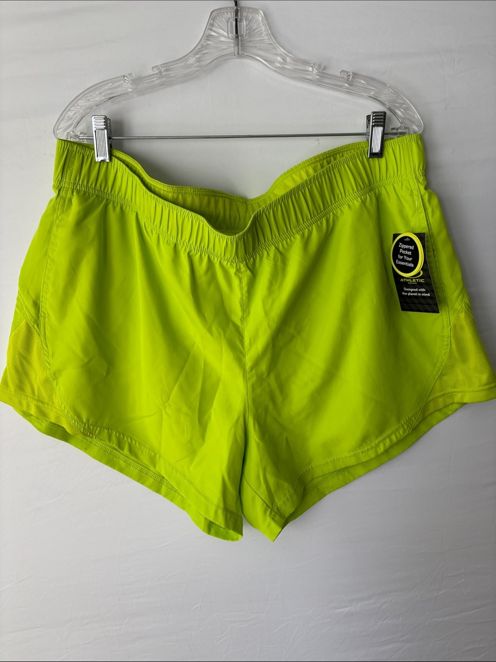 Athletic Works Neon Lime Women's Athletic Shorts